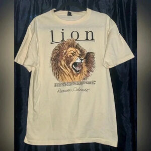 Vintage Single Stitch 1988 Denver Colorado Lion T-shirt Anvil Made In USA